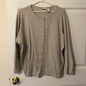 Basic Elements 1X long sleeve striped top